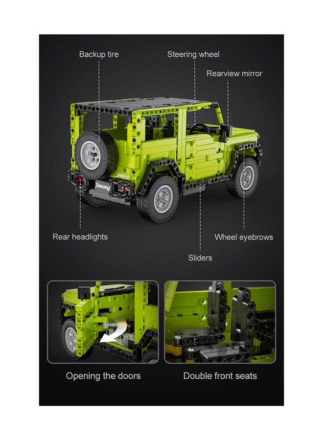 CaDA Remote Control Car Toy Building Blocks Suzuki Jimny  (licensed) C51201W - Image 4