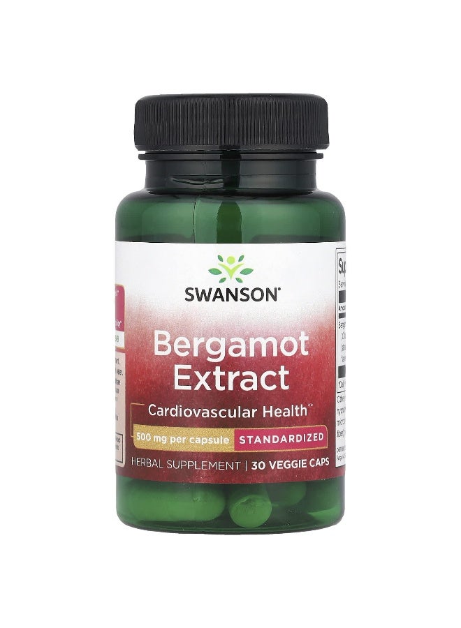 SWANSON سوانسون، مستخلص البرغموت، 500 ملغ، 30 كبسولة نباتية - Image 1