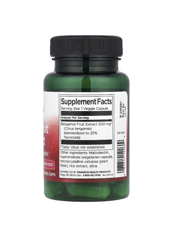 SWANSON سوانسون، مستخلص البرغموت، 500 ملغ، 30 كبسولة نباتية - Image 2