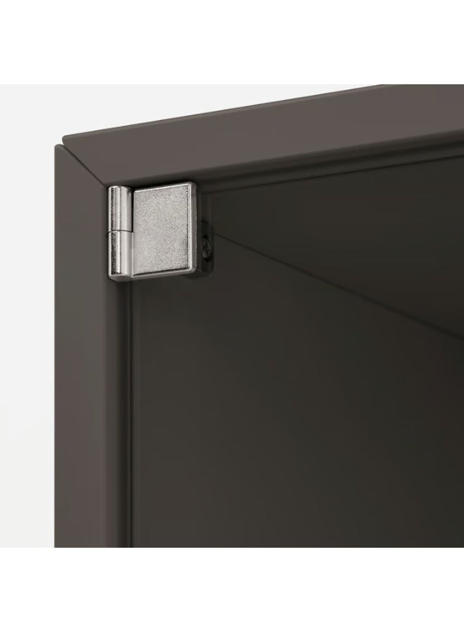 IKEA (IKEA) خزانة حائط بباب زجاجي، رمادي داكن، 35×35×35 سم - Image 4