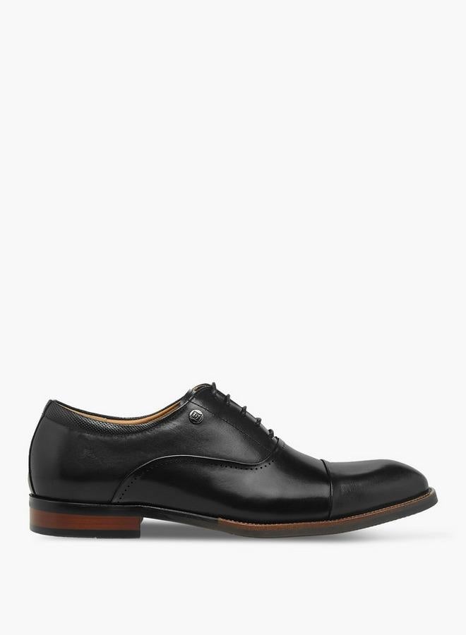 DUCHINI Men Lace-Up Leather Oxford Shoes - Image 1