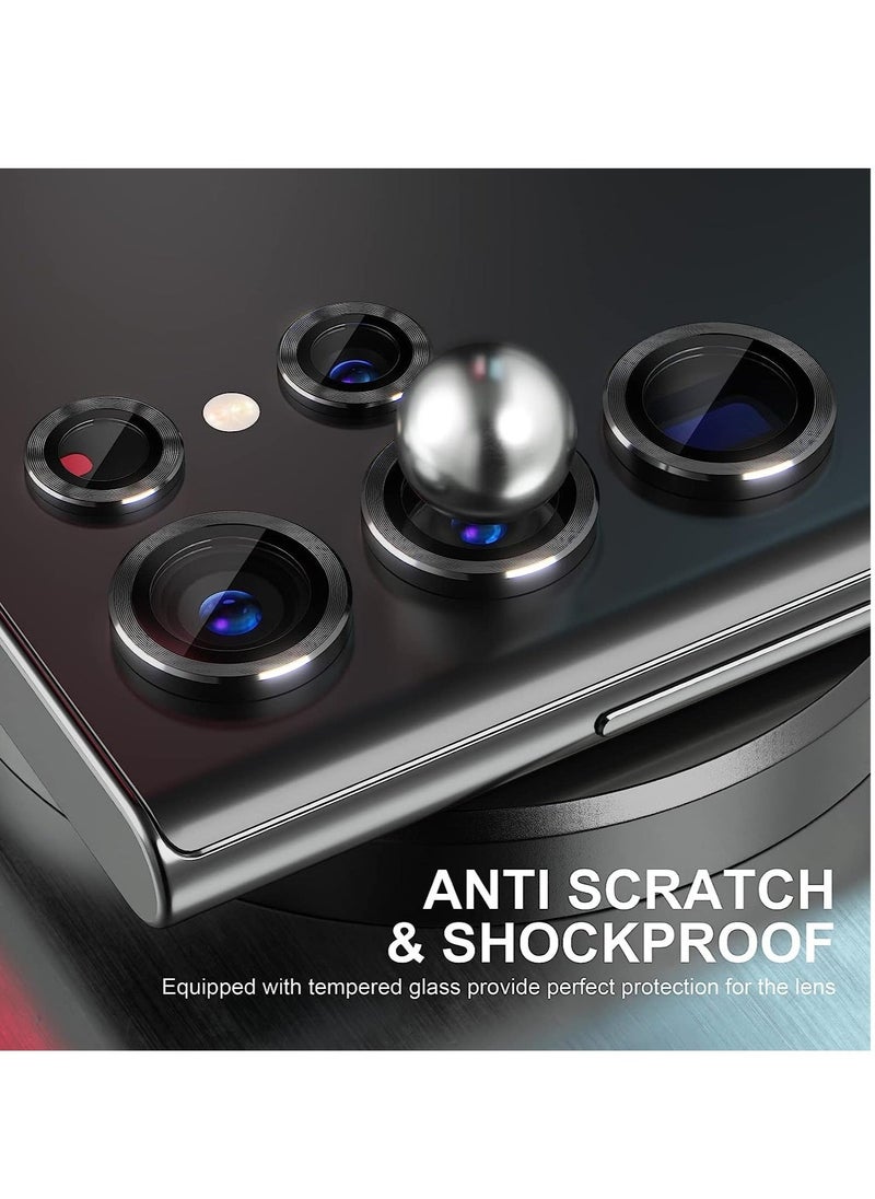 Raxoom Samsung Galaxy S23 Ultra Camera Lens Protector, Scratch-Resistant Tempered Glass with Alloy Edge Camera Cover Screen Protector - Image 3