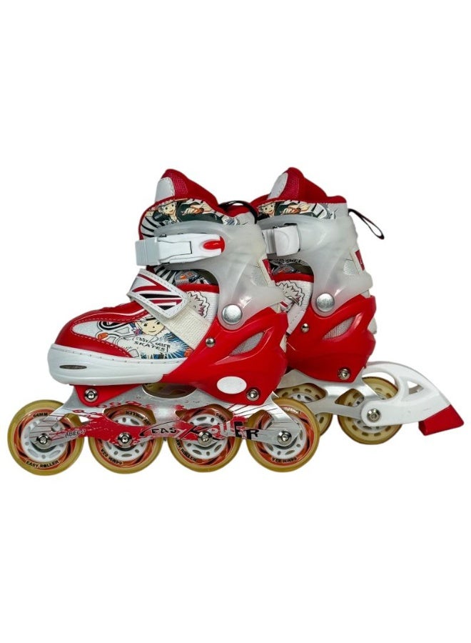 سبورت كيو سكيت تزلج مريح قابل للتعديل  من  سبورت كيو مع عجلة امامية LED وعجلات صف واحد قابل للتعديل الي 4 عجلات ، احذية تزلج للمبتدئين والاطفال والمراهقين - Image 1