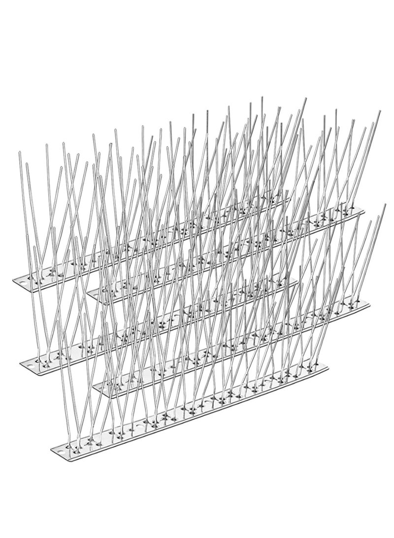 Generic Assembled Bird Spikes Stainless Steel for Pigeons and Other Small Birds - No Plastic - Anti Bird Repellent Spikes Control Kit 50 Centimetre Spikes (Pack of 100) - Image 1