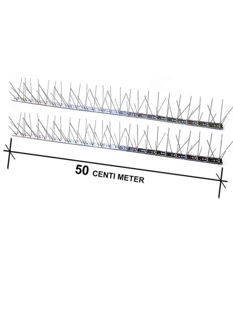 Generic Assembled Bird Spikes Stainless Steel for Pigeons and Other Small Birds - No Plastic - Anti Bird Repellent Spikes Control Kit 50 Centimetre Spikes (Pack of 100) - Image 4