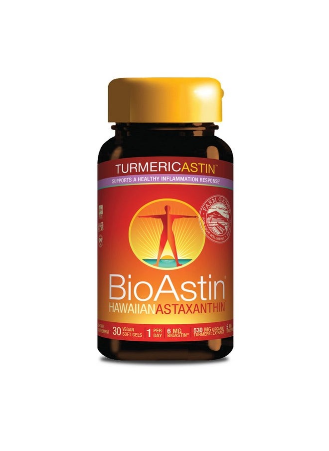 Nutrex Hawaii - Turmericastin With Turmeric Bioastin Hawaiian Astaxanthin  Bioperine Black Pepper Extract 30 Count - Image 1