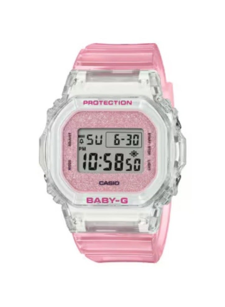 Casio Baby-G BGD-565GC-4DR Women’s Digital Watch – Pink Resin, Shock Resistant, 200M Water Resistant, Electro-Luminescent Backlight, World Time, Stopwatch, Countdown Timer, Alarm – Stylish Durable Sport Watch for Girls & Women