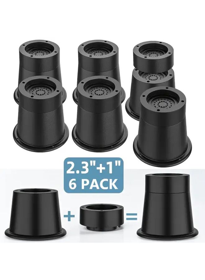 Adjustable Round Bottom Furniture Tube 6 Piece Set For Bed Sofa Chair TV Stand - Image 5