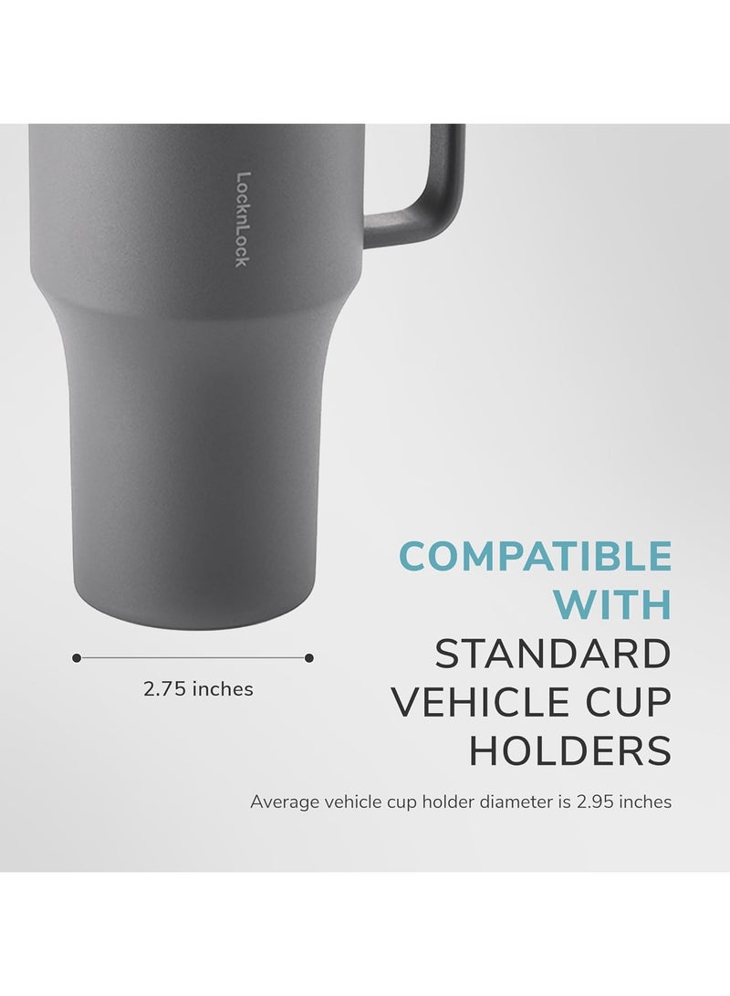 LOCK & LOCK LocknLock Metro Mug King 820ml Blue - Eco-Friendly, BPA-Free, Double-Wall Insulated Stainless Steel Mug with Spill-Resistant Lid, Non-Slip Bottom, and Integrated Handle for Hot and Cold Beverages  - Image 4