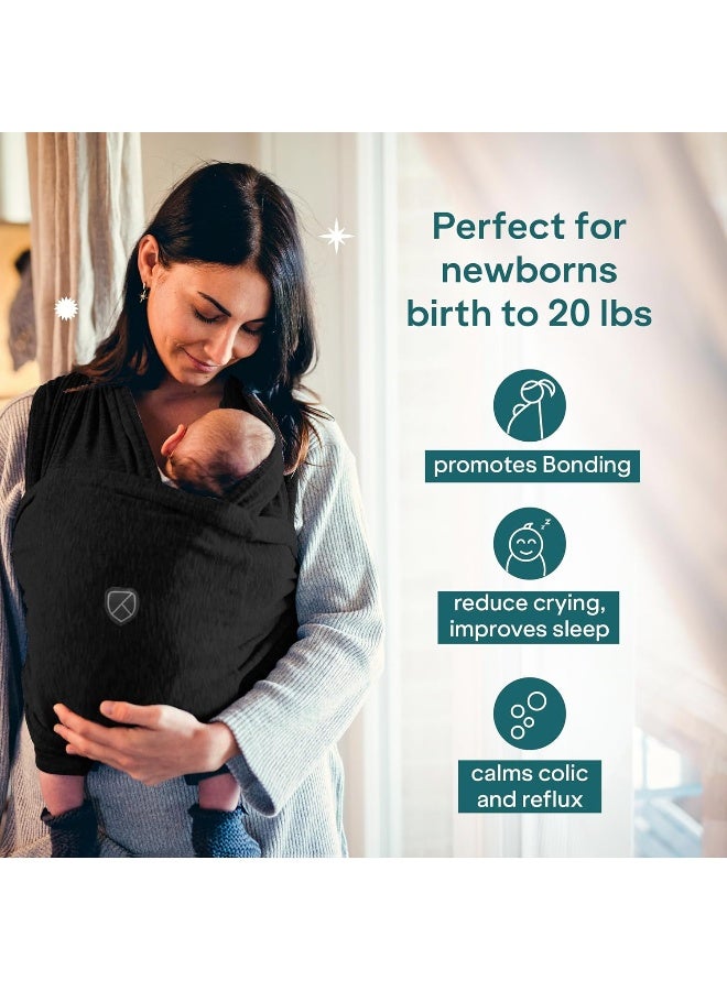 Koala Babycare Koala Babycare Baby Carrier Wrap, Easy to Wear As a T-Shirt - Baby Wearing Wrap One Size Fits All - Newborn Wrap Carrier Up to 22lbs - Image 4