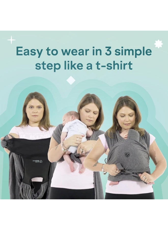 Koala Babycare Koala Babycare Baby Carrier Wrap, Easy to Wear As a T-Shirt - Baby Wearing Wrap One Size Fits All - Newborn Wrap Carrier Up to 22lbs - Image 3
