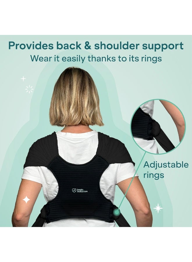 Koala Babycare Koala Babycare Baby Carrier Wrap, Easy to Wear As a T-Shirt - Baby Wearing Wrap One Size Fits All - Newborn Wrap Carrier Up to 22lbs - Image 5
