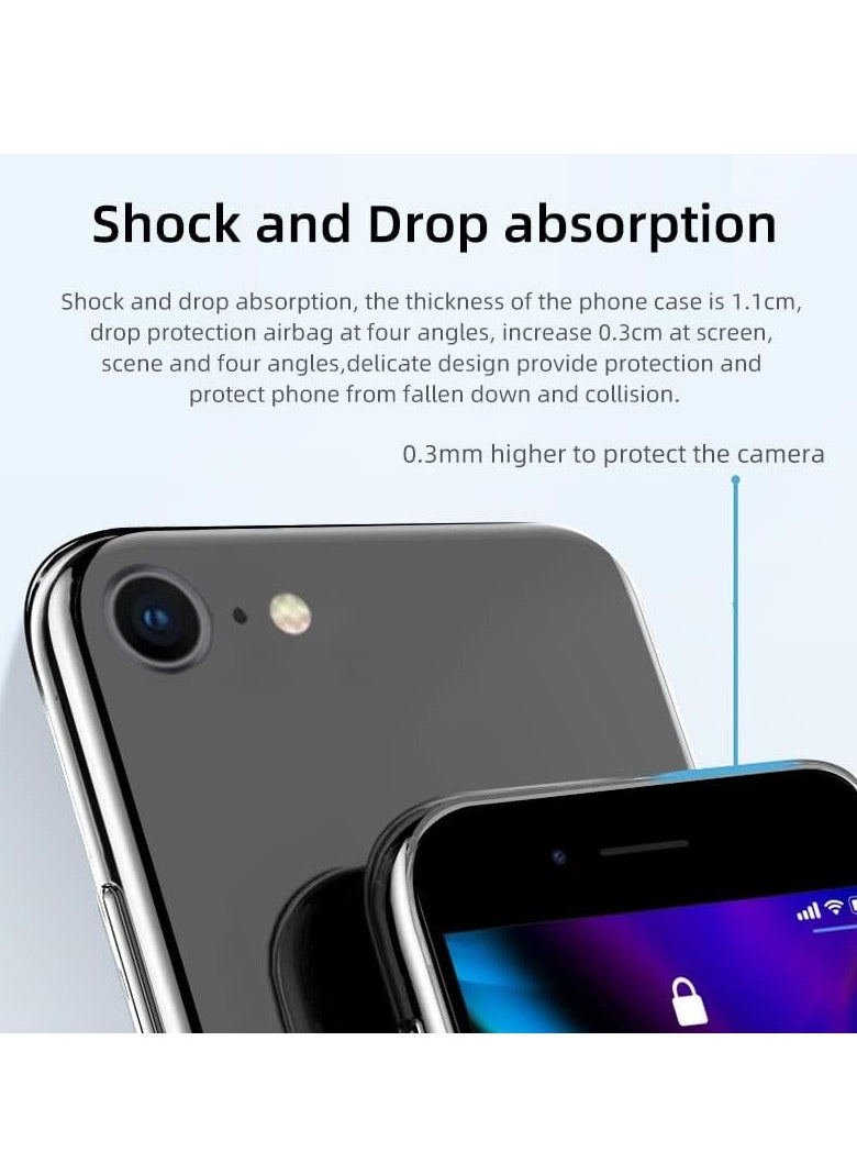 Magnetic Phone Case with MagSafe Wireless Charging Shockproof Protective Case for iPhone 8/ 7 SE 2 /SE 3 4.7  Clear