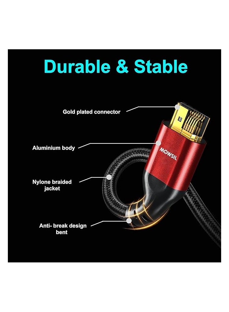 Mowsil HDMI Cable 18Gbps High-Speed 4K @30Hz 1.4 Cable 2Mtr, HDMI to HDMI Video Wire Compatible with Set-top-box, PS-3/4, TV, Projector, Display, Laptop - Image 3