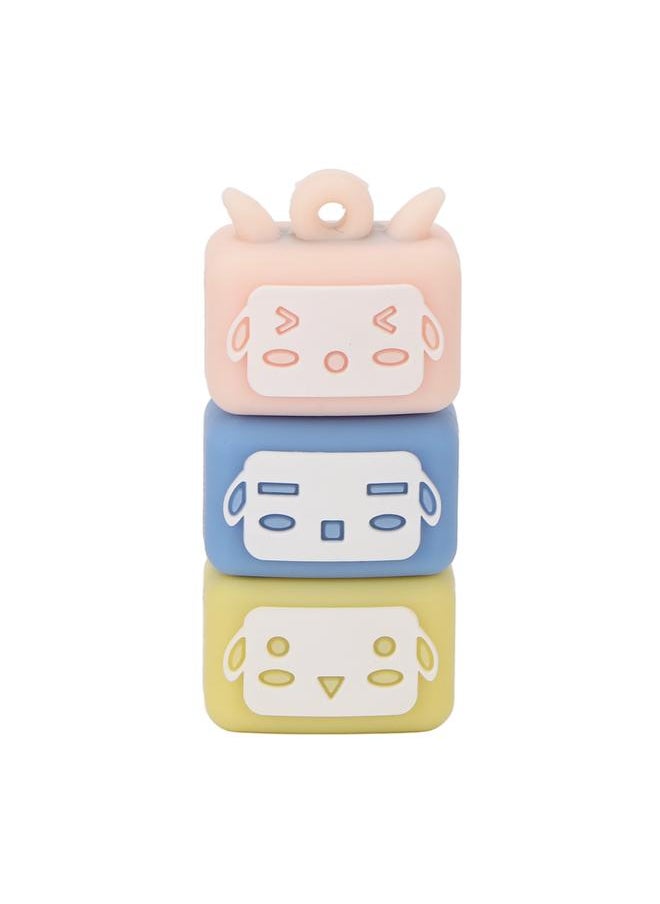 Thoraya Creative promotion activity gift USB flash drive stall trendy play PVC toy cartoon mini USB flash drive three little sheep - pink - V01064G  - Image 1