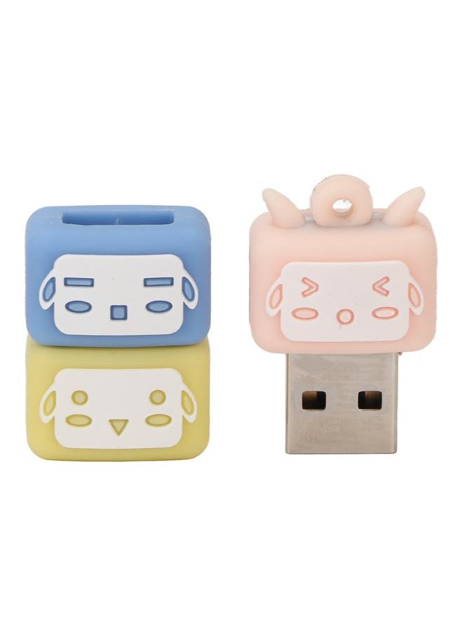 Thoraya Creative promotion activity gift USB flash drive stall trendy play PVC toy cartoon mini USB flash drive three little sheep - pink - V01064G  - Image 3