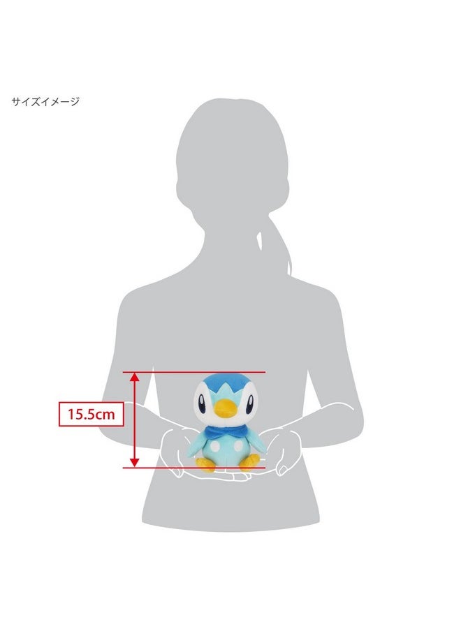 Sanei - Pokemon All Star Collection - Pp89 - Piplup Plush 6", Blue - Image 1