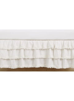 Sweet Jojo Designs Sweet Jojo Designs Ivory Boho Bohemian Girl Baby Nursery Crib Bed Skirt Dust Ruffle  - Image 1