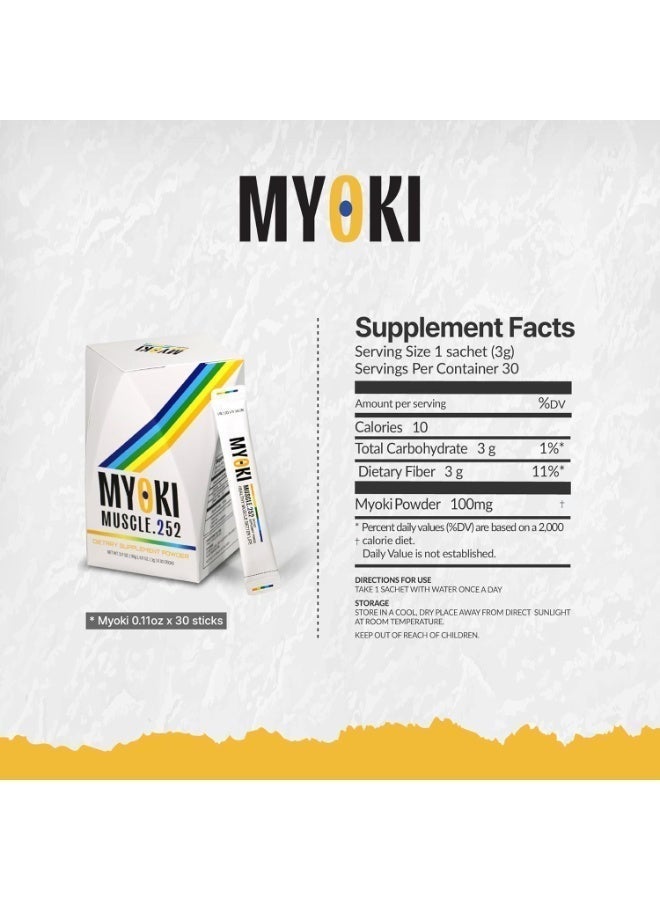 MyoKi Muscle Support Powder – Science-Backed Supplement for Lean Muscle, Strength & Mobility – Novel Formula for Muscle Health & Loss Support – 0.1 oz / 3 g Stick Packs, 30 Count - Image 2