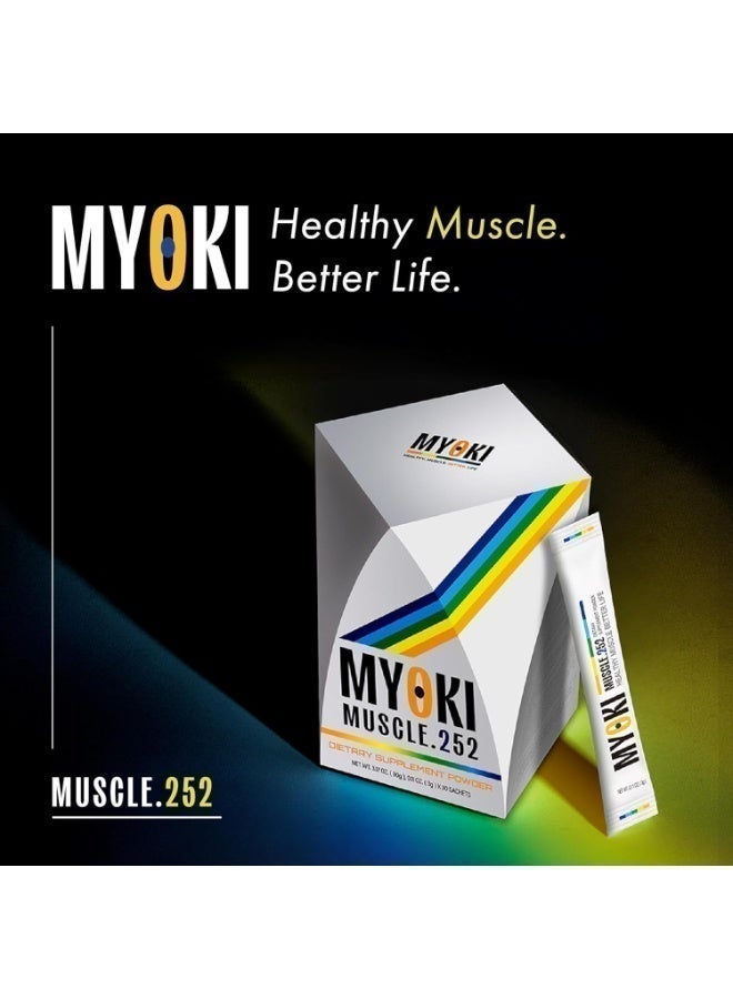 MyoKi Muscle Support Powder – Science-Backed Supplement for Lean Muscle, Strength & Mobility – Novel Formula for Muscle Health & Loss Support – 0.1 oz / 3 g Stick Packs, 30 Count - Image 3