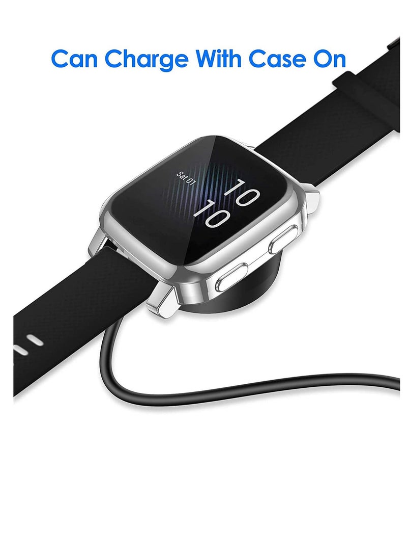 واي آند دي Screen Protector Case Fit for Garmin Venu Sq/Venu Sq Music Full Coverage Soft TPU Protective Cover Bumper 2 Pack - Image 5