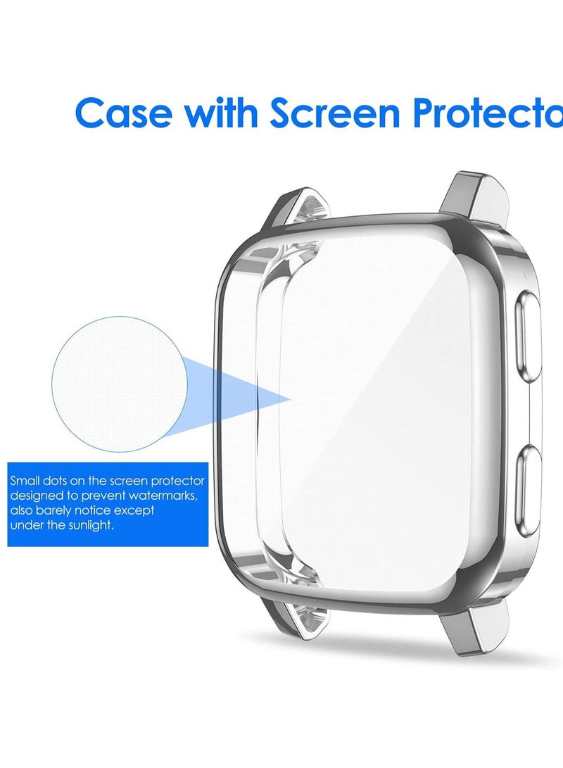 واي آند دي Screen Protector Case Fit for Garmin Venu Sq/Venu Sq Music Full Coverage Soft TPU Protective Cover Bumper 2 Pack - Image 4