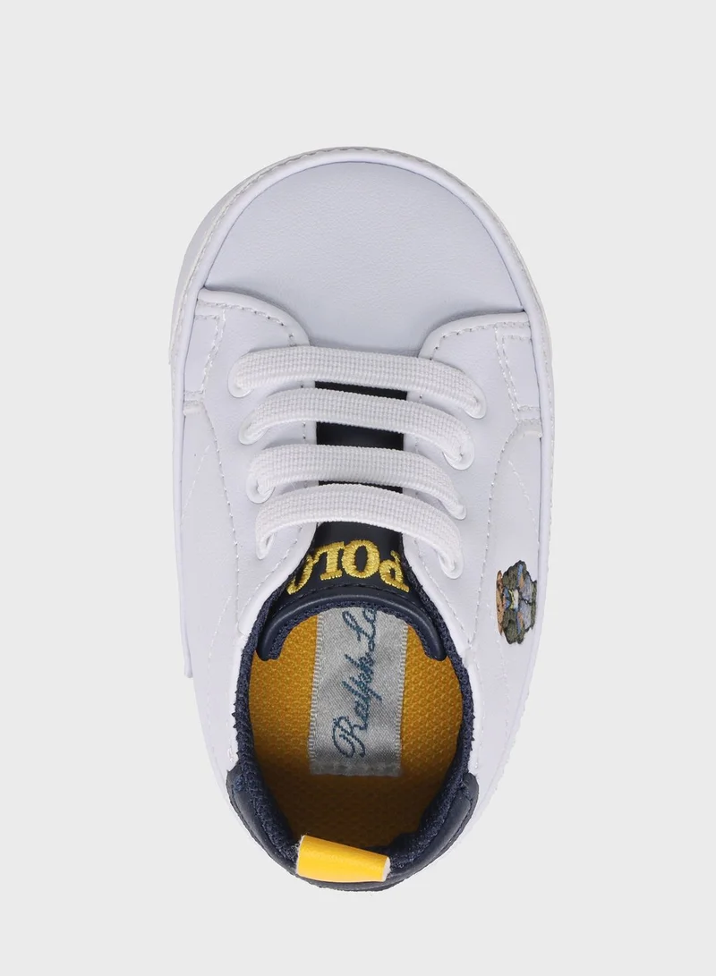 POLO RALPH LAUREN Infant Quilton Bear Gore Hi Lace Up Sneakers
