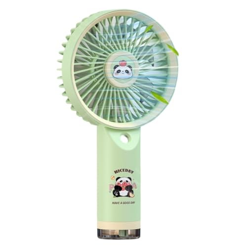PLUSPOINT Mini Portable Fan, Powerful Hand Fan Cute Design 3 Speed Personal Small Desk Fan, Lightweight Rechargeable USB Handheld Fan for Girls, Women, Men, Kids, Indoor, Outdoor - Image 1