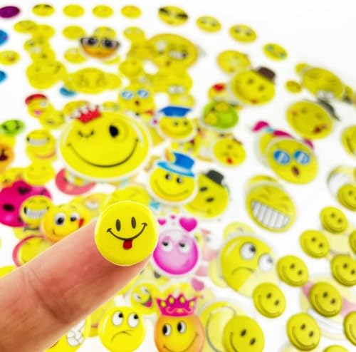Gifting Square GS (10) Sheets JUST Smiley Emoji Face Expressions Funny Art N Craft School Teachers Office Stickers - Image 2