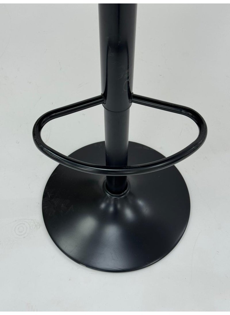 Living Modern Adjustable Hydraulic Bar Stool | Premium Leather Seat with Comfortable Backrest | Contemporary Swivel  Chair for Kitchens and Cafes - Image 5