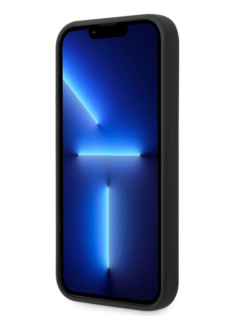 GUESS Guess Silicone Line & Triangle Hard Case for iPhone 14 Pro Max Black - Image 5