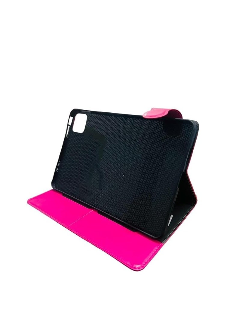 Case For Xiaomi Pad 6 / Xiaomi Pad 6 Pro (11 inch 2023) PU Leather Case Stylish Protective Cover Multiple Viewing Angles - Pink  - Image 3