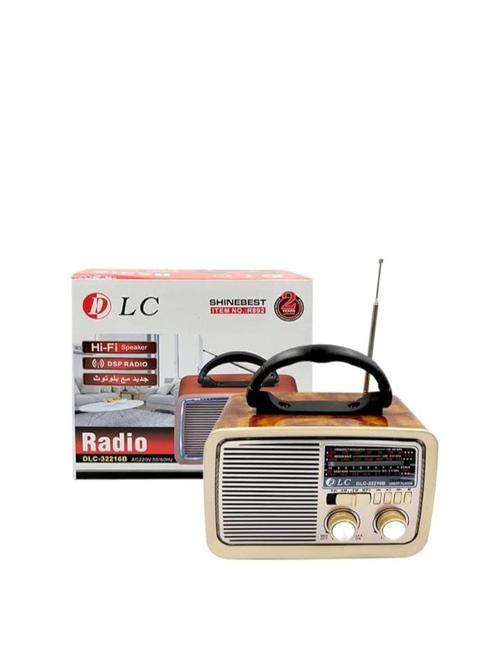 DLC - Bluetooth Portable Radio 32216B Brown/Gold/Black - Image 1