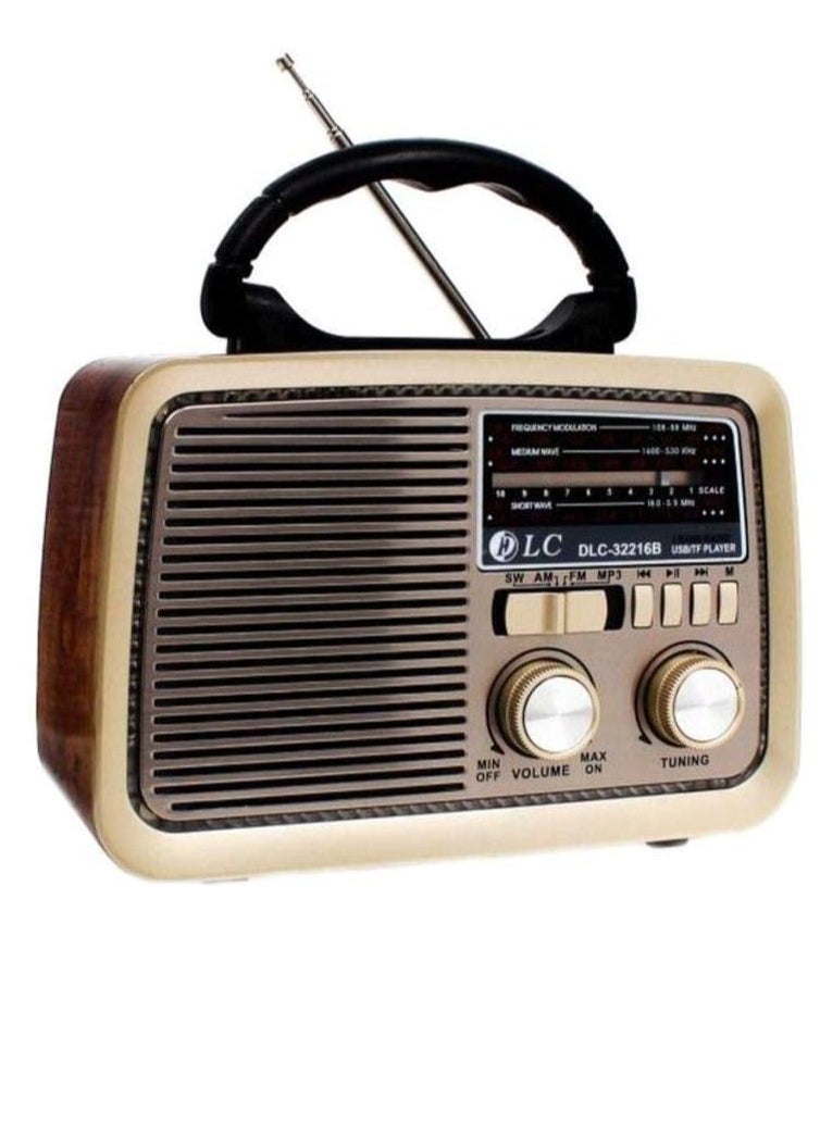 DLC - Bluetooth Portable Radio 32216B Brown/Gold/Black - Image 1
