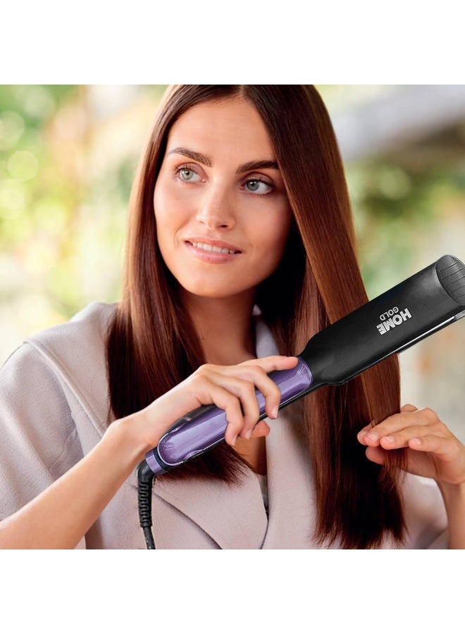 Home Gold HG-650 Black and Pink Hair Straightening Brush - Image 5