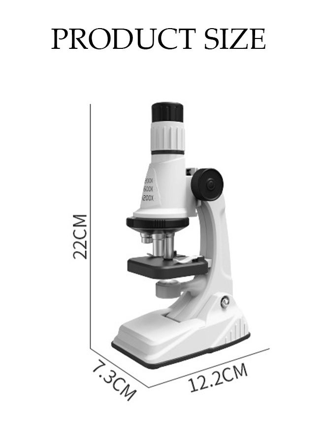 DUNISO - Microscope for Kids Up to 200x-1200x Zoom STEM Kit with Microscope Prepared Slides Built-in LED Light and Configured Various Operating Tools Science Microscope Kit for Kids Students - Image 1