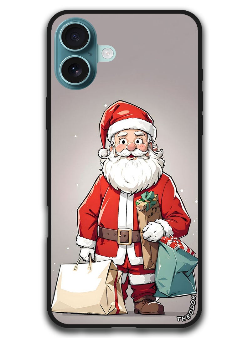 Theodor Protective Case Anti Scratch Shock Proof Bumper Cover For iPhone 16 (6.1)-inch Santa - Image 1
