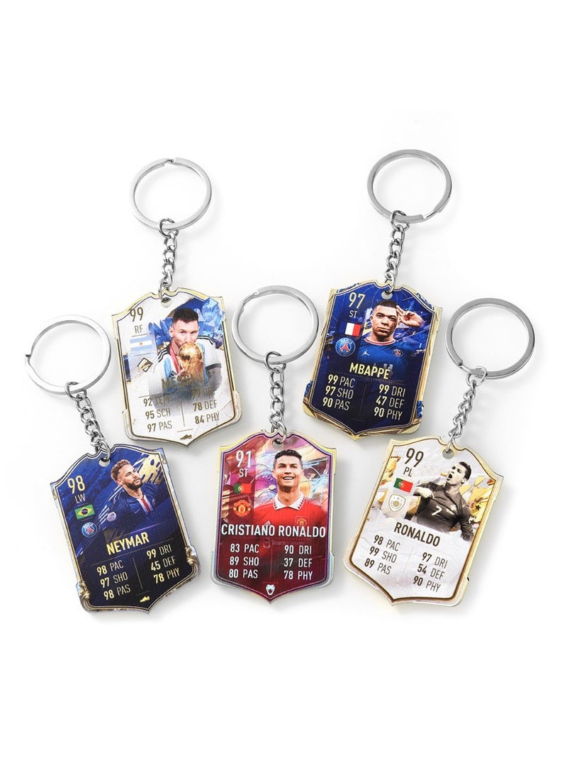 Generic 5-piece Soccer Pendant Acrylic Keychain  - Image 1