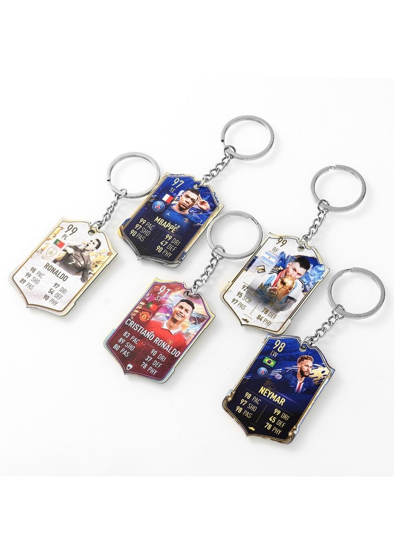 Generic 5-piece Soccer Pendant Acrylic Keychain  - Image 2