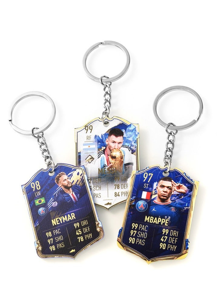 Generic 5-piece Soccer Pendant Acrylic Keychain  - Image 4