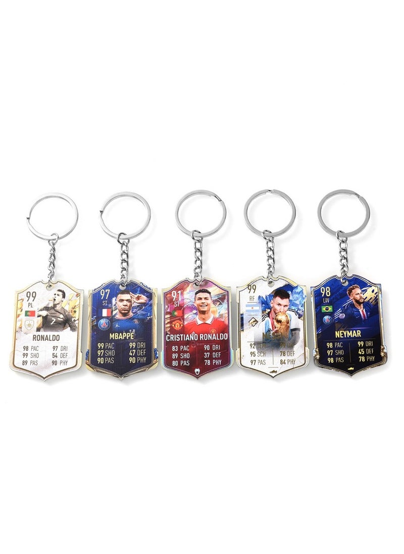 Generic 5-piece Soccer Pendant Acrylic Keychain  - Image 3