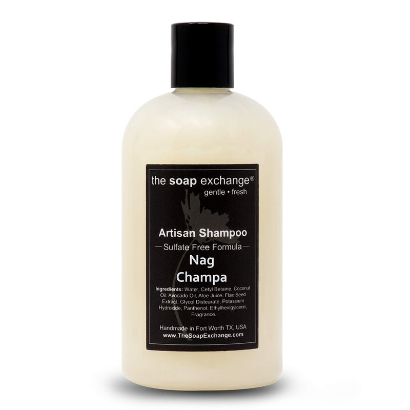 The Soap Exchange Hair Shampoo - Nag Champa Scent - Hand Crafted 12 fl oz / 354 ml Natural Artisan Hair Care, Gentle, Sulfate & Paraben Free, Cleanse, Moisturize, & Protect. Made in the USA. - Image 2