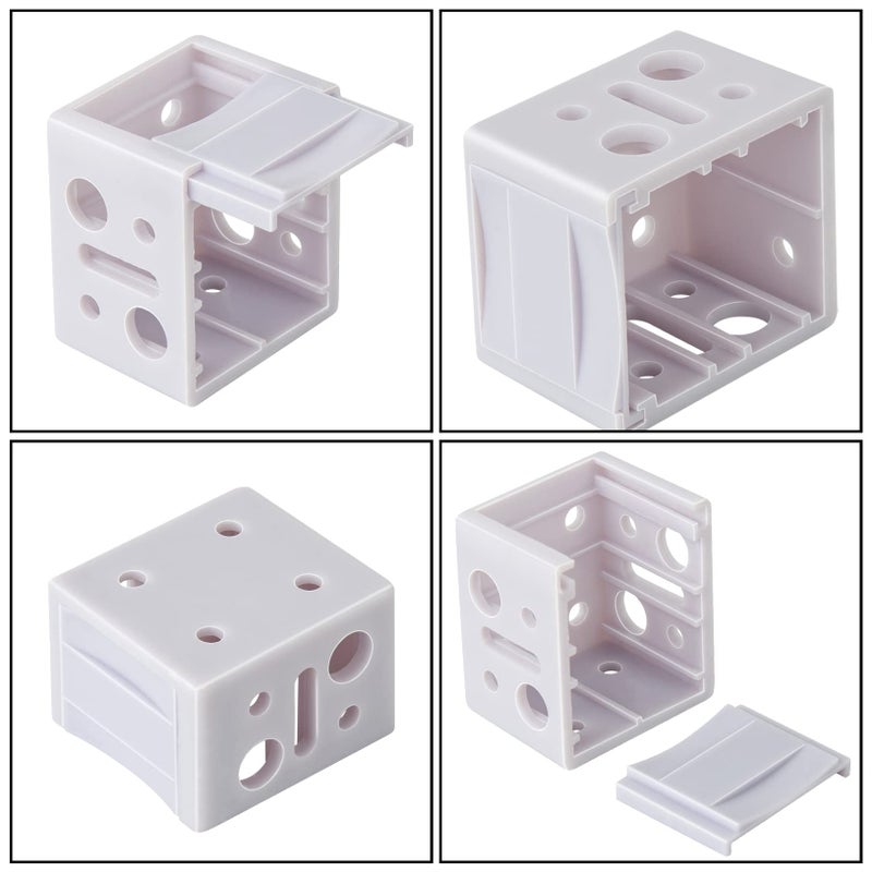 ONLYFU 12 Pack 1 inch Blind Brackets  Vertical Blind Bracket Box Mounting Bracket Window Blind Headrail Brackets - Image 2