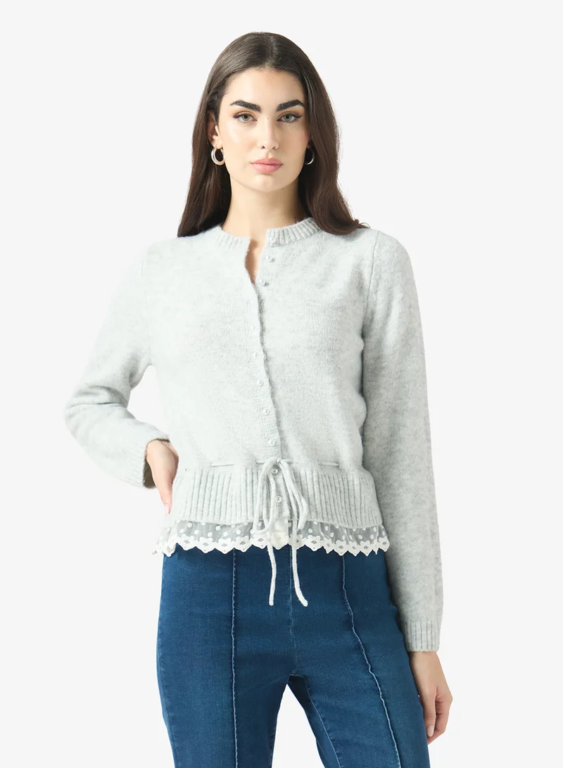 Only Onlcher Crew Neck Knitted Cardigan