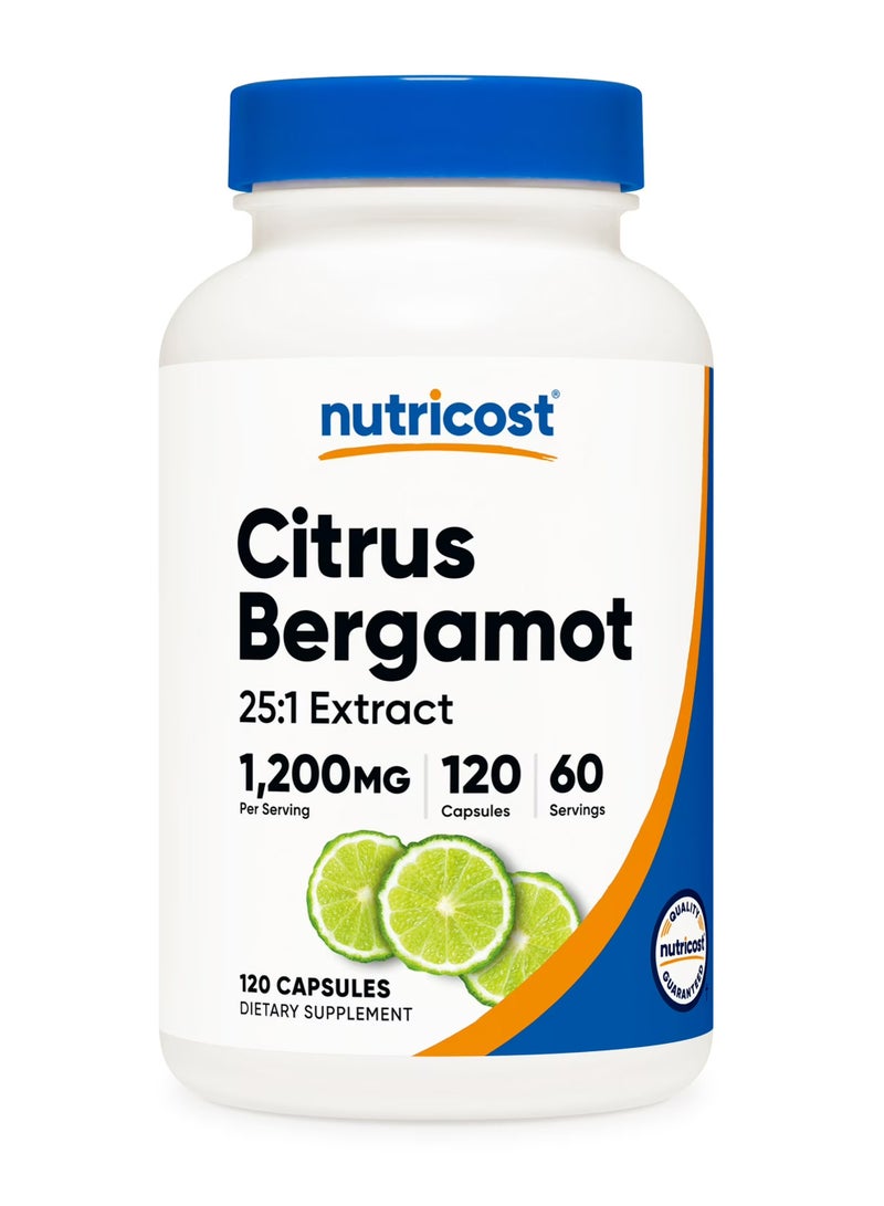 Nutricost Citrus Bergamot, 120 Capsules (600 mg per Capsule) - Image 1