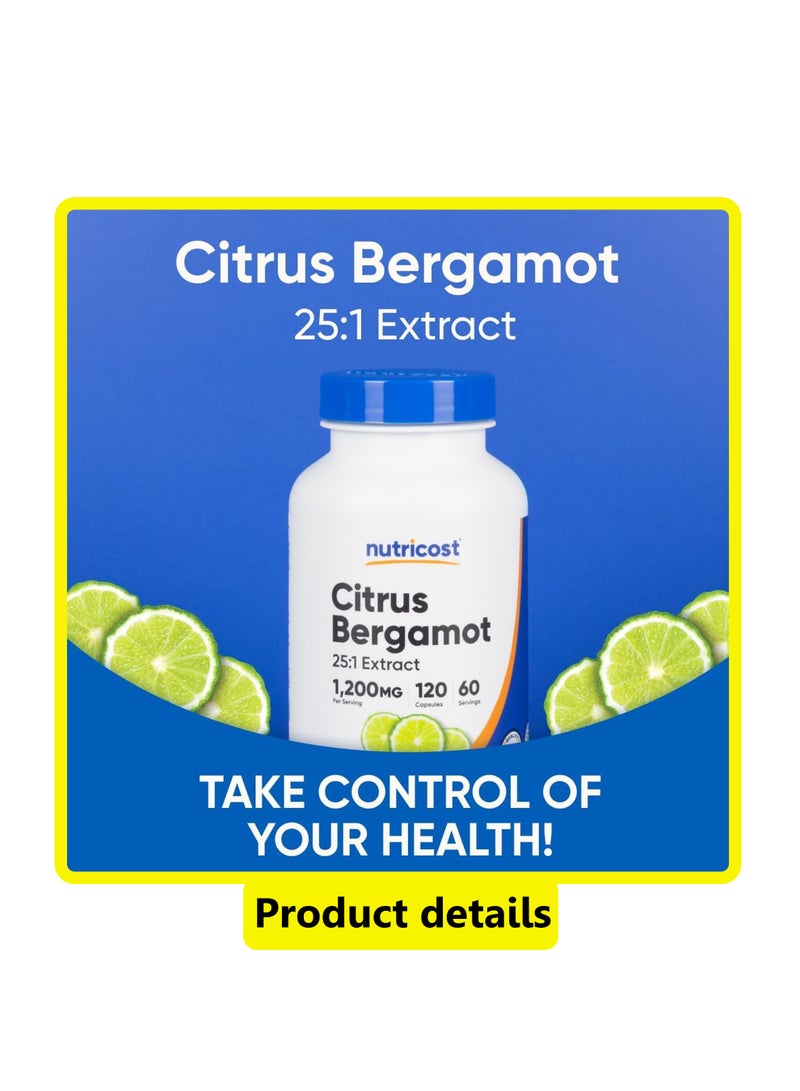 Nutricost Citrus Bergamot, 120 Capsules (600 mg per Capsule) - Image 3