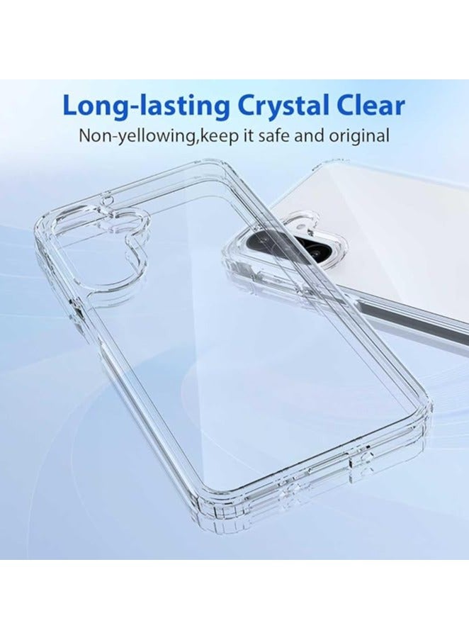 جلاسولوجي Clear Case for Samsung Galaxy A26 5G, Non-Yellowing Shockproof Bumper Protective Phone Cover, Anti-Scratch Hard PC Back - Image 4