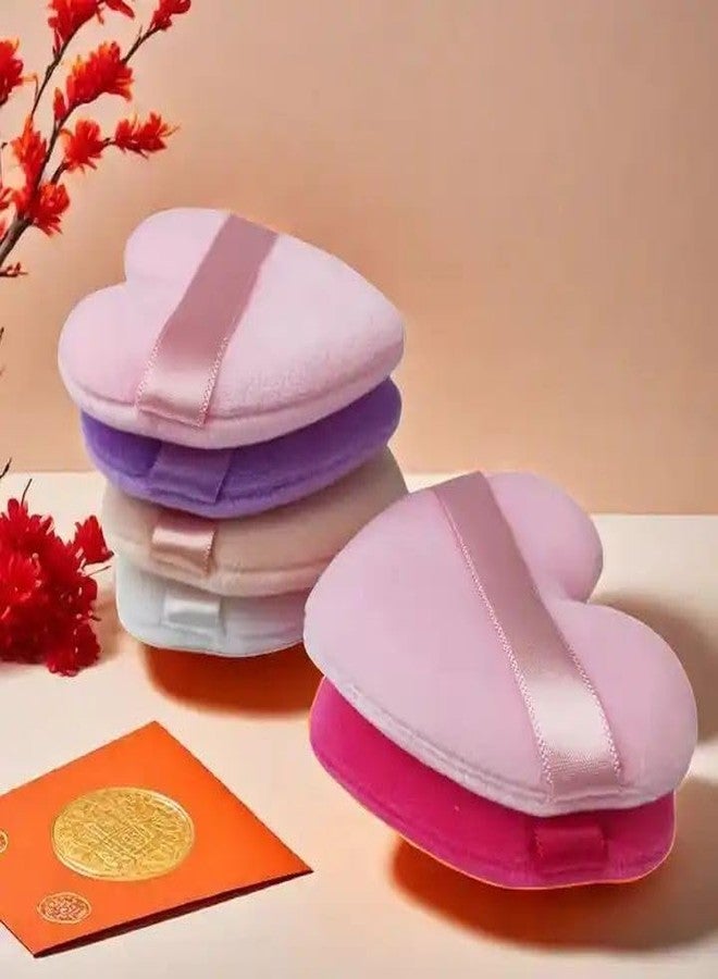 BAOER Heart Shape Makeup Sponge Puff - Innovative Fusion of Round and Triangle Design for Cream, Blush, and Foundation Application - Facial Beauty Blender Puff 3pc - Image 3