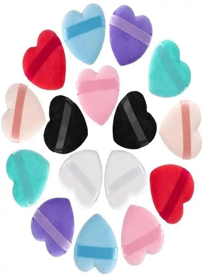BAOER Heart Shape Makeup Sponge Puff - Innovative Fusion of Round and Triangle Design for Cream, Blush, and Foundation Application - Facial Beauty Blender Puff 3pc - Image 2