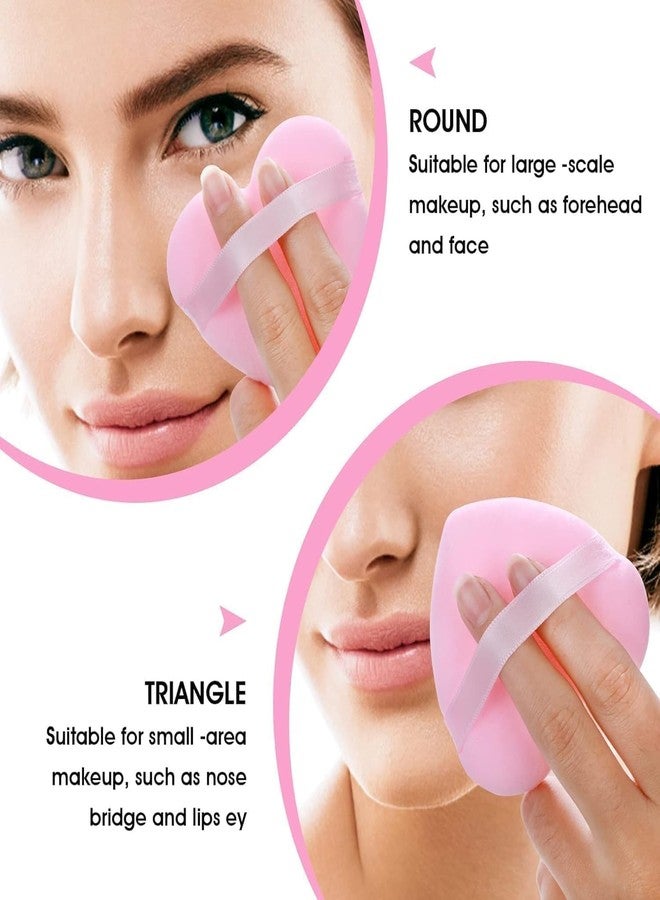 BAOER Heart Shape Makeup Sponge Puff - Innovative Fusion of Round and Triangle Design for Cream, Blush, and Foundation Application - Facial Beauty Blender Puff 3pc - Image 4